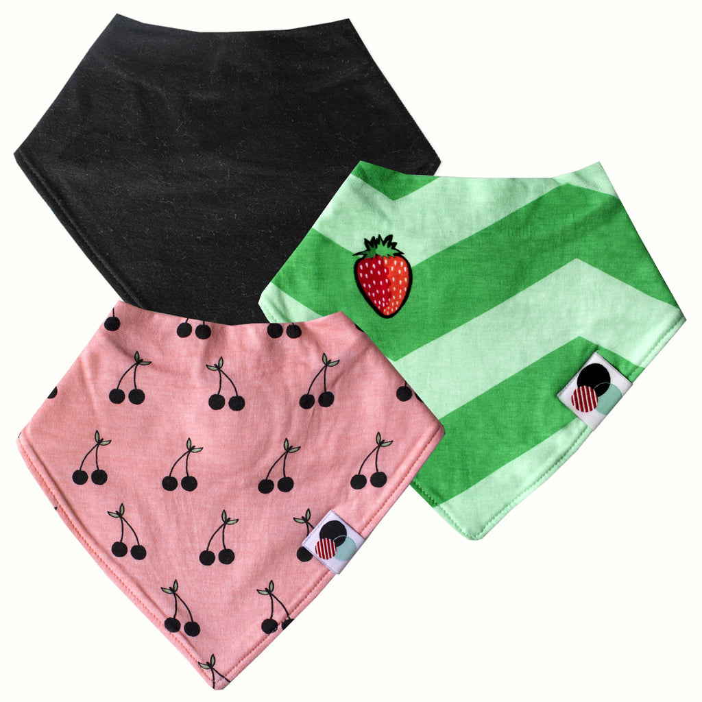 BERRY CHERRY | Premium Baby Bandana Bib